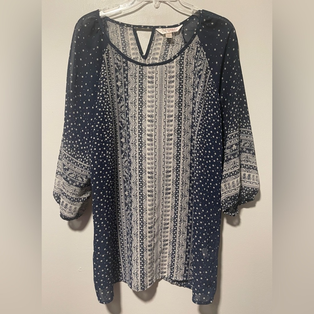 Krazy Kat Sheer Women’s Tunic Top Sz XL